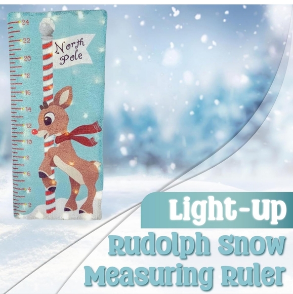 Light-Up Rudolph The Red-Nosed Reindeer Snow Gauge - Picture 2 of 6